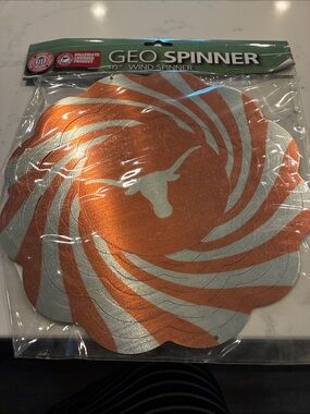 GEO Spinner - wind  spinner Orange and Silver Home Party Decor NEW